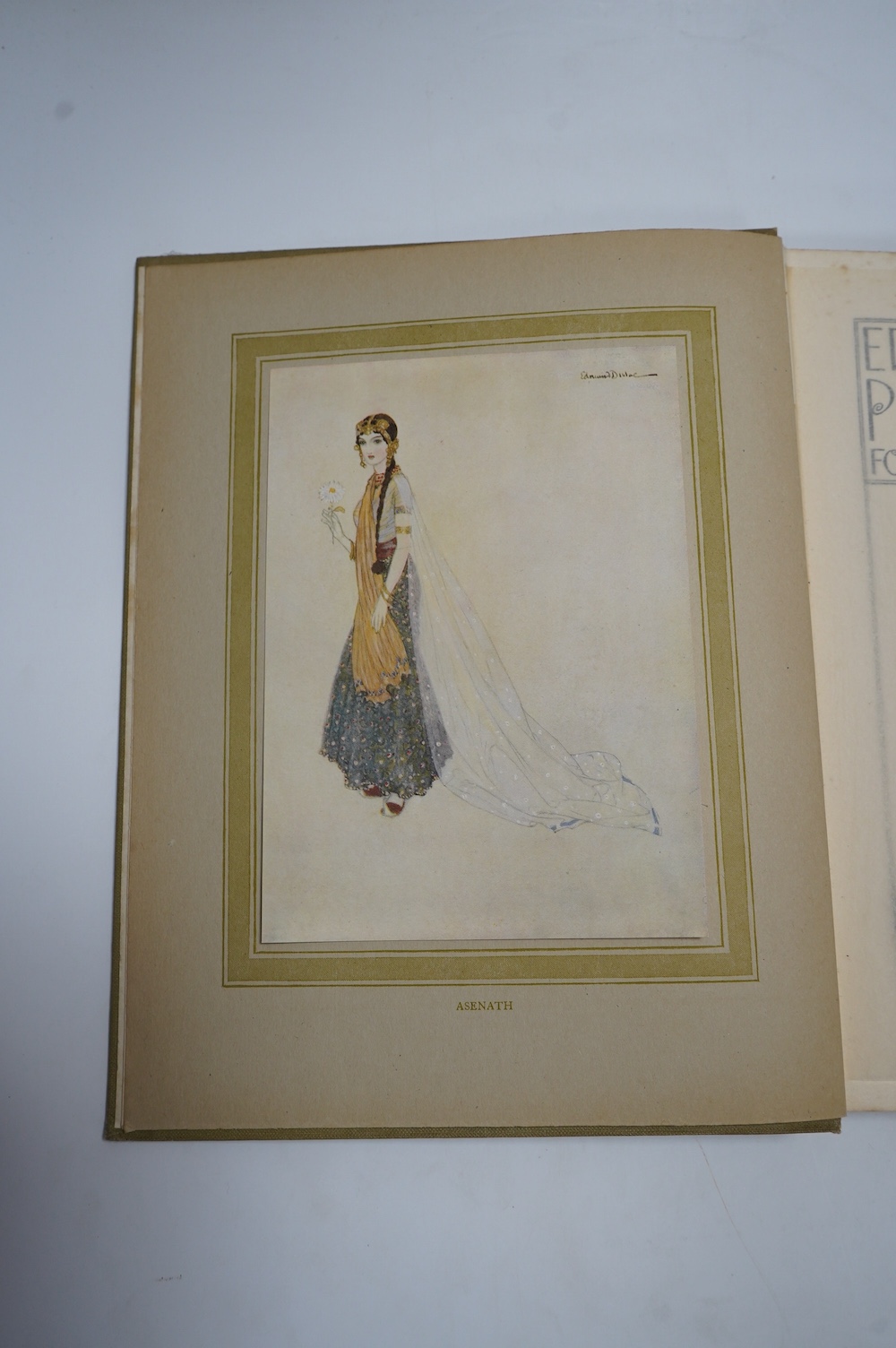 Dulac, Edmund, (illustrator) 6 works - Rubaiyat of Omar Khayyam, with 20 tipped-in colour plates, 4to, original cream cloth gilt, London: Hodder and Stoughton, [1909]; Stories From Arabian Nights, retold by Laurence Hous